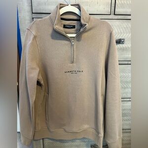 Kenneth Cole Men's Beige Zip-Up Sweater